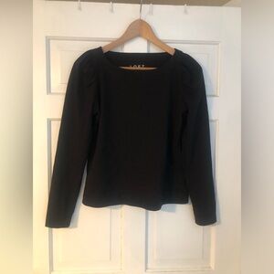 LOFT Women's Elegant Black Long Sleeve Tee